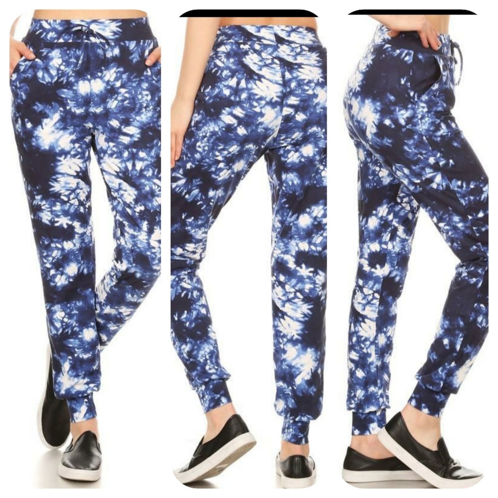 Blue Tie Dye Joggers